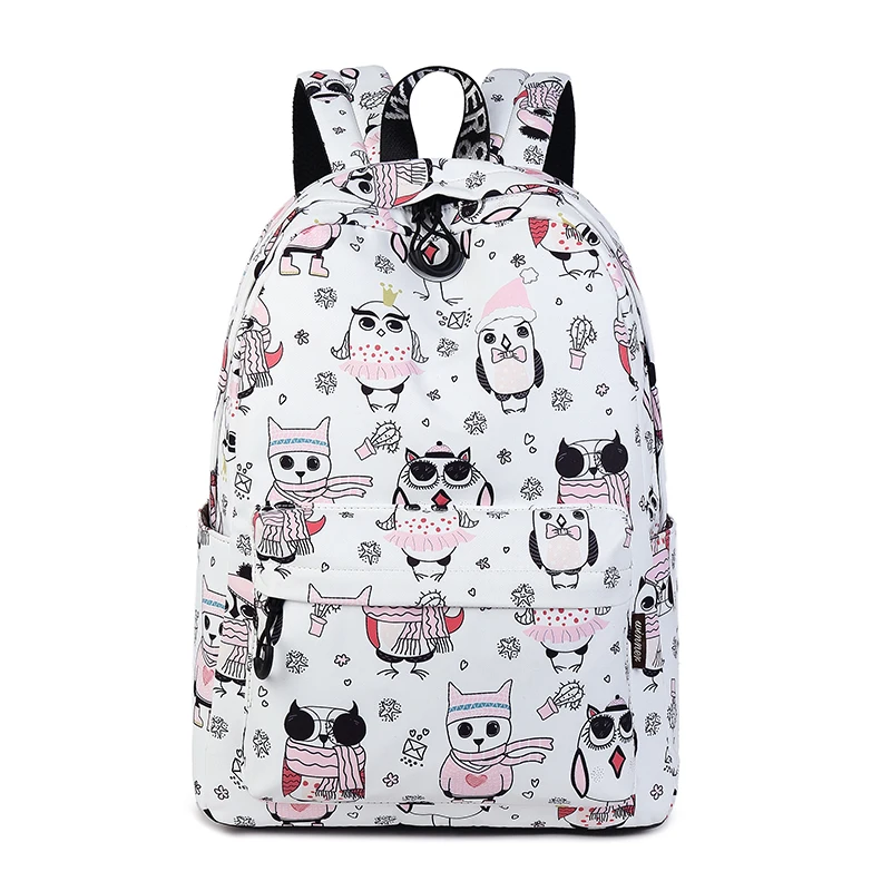 

Lightweight School Backpacks for Teen Girls Casual 15.6" Notebook Travel Daypacks Cute Cat Print Backpack