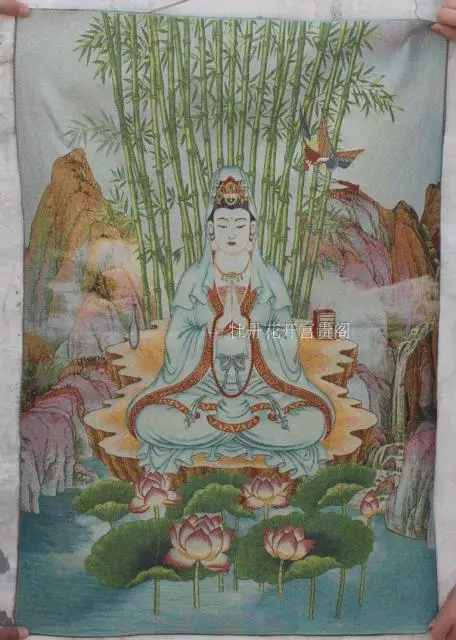 

Chinese Boutique collection the Thangka embroidery Goddess of mercy diagram