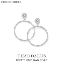 Круглые серьги-гвоздики, гламурные украшения в стиле Thomas Модные Качественные украшения для Для женщин, Ts подарок в 925 пробы серебро, Супер предложения