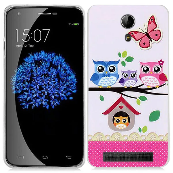KOC-2151A_2_Owl Family Pattern TPU Case for Doogee Valencia 2 Y100 Y100 Pro