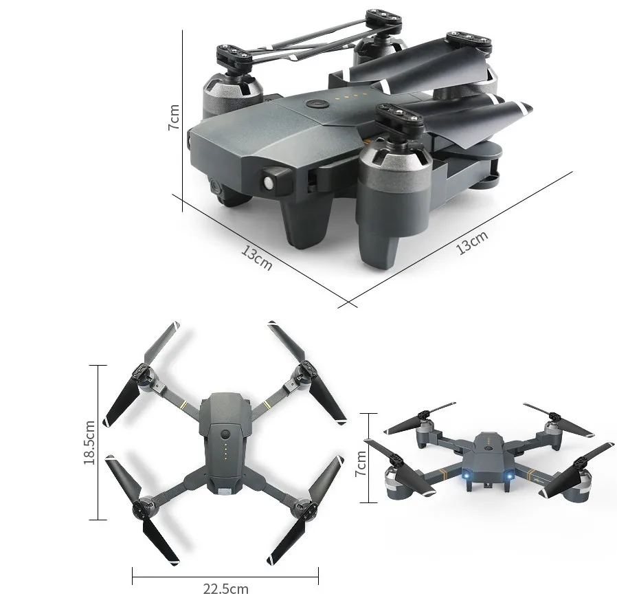 Новый складной Дрон с Wi Fi FPV HD камерой Радиоуправляемый 2 4G 4 канала 6 осевой