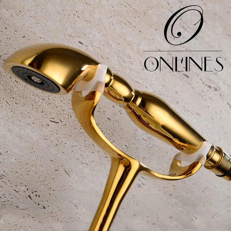 German online Super Furukawa antique full copper bathtub faucet shower faucet hot and cold calls ceramic handle