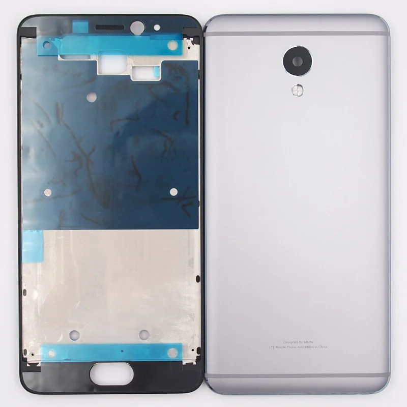 

BaanSam New LCD Holder Screen Front Frame Battery Back Cover For MEIZU M5 NOTE 5.5 Inch Housing Case No Power Volume Buttons