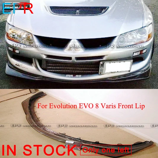 

For Evolution EVO 8 Varis Carbon Fiber Front Lip For Mitsubishi Glossy Fiber Bumpers Accessories Body kit