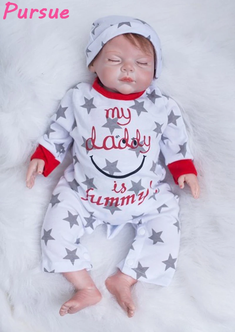 

Pursue 22"/55 cm Cute Realistic Newborn Silicone Vinyl Reborn Baby Twins Doll for Sale boneca baby alive bebe reborn menino 55cm