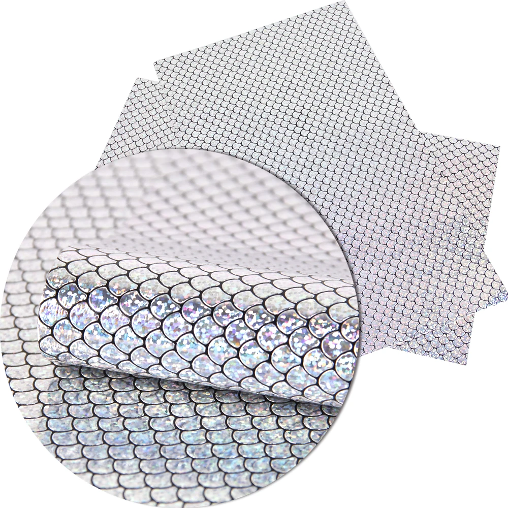 

David accessories 20*34cm Fish scales Synthetic leather fabric for hair bow diy decoration crafts 1piece, DIY handmade,1Yc2817