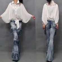 Women Cool Jeans Europe Style Heavy Wash Denim Pants Ladies New Fashion Tassels Slim Flare Trousers High Waist Jeans Outfits Women Cool Jeans Europe Style Heavy Wash Denim Pants Ladies New Fashion Tassels Slim Flare Trousers High Waist Jeans Outfits