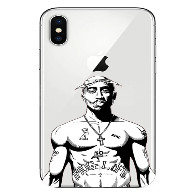 2Pac Tupac Amaru Shakur Makaveli мягкий прозрачный ТПУ чехол для телефона для iphone 4 5 6 7 8 Plus X XR XMax Coque Capa