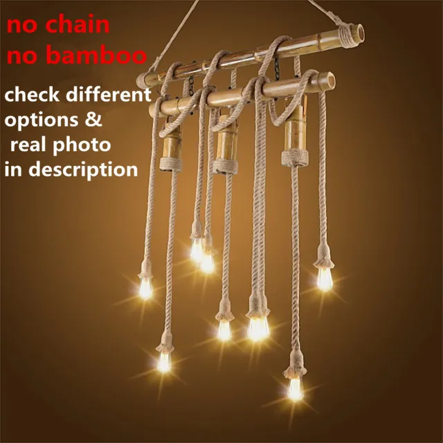 American Rustic Style Handmade Pendant Lamp With E27 HoldersHanging Rope Restaurant Room American Rustic Style Handmade Pendant Lamp With E27 HoldersHanging Rope Restaurant Room