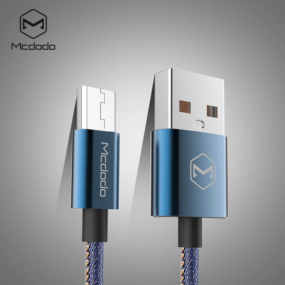 Mcdodo Micro USB кабель 15 см 2A Быстрая зарядка джинсовая ткань ключ для samsung Xiaomi sony huawei брелок Android зарядное устройство Шнур данных