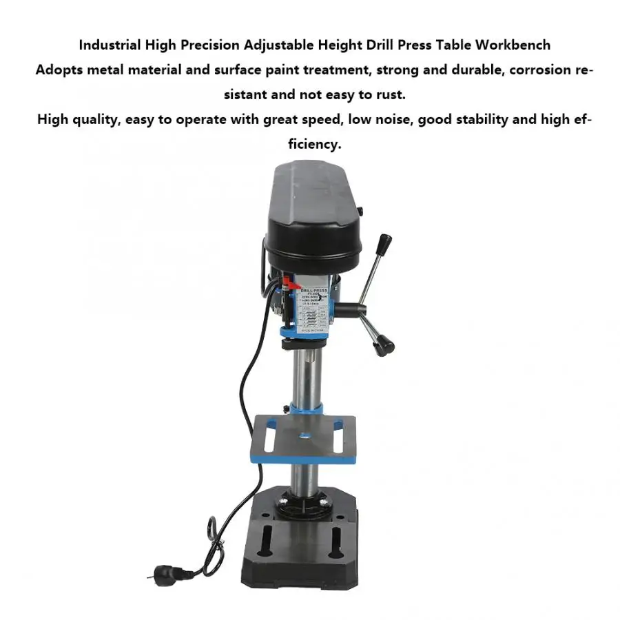 Механические тиски для промышленного использования, высокоточный регулируемый по высоте сверлильный пресс стол верстак AU Plug 220 V Таблица тиски