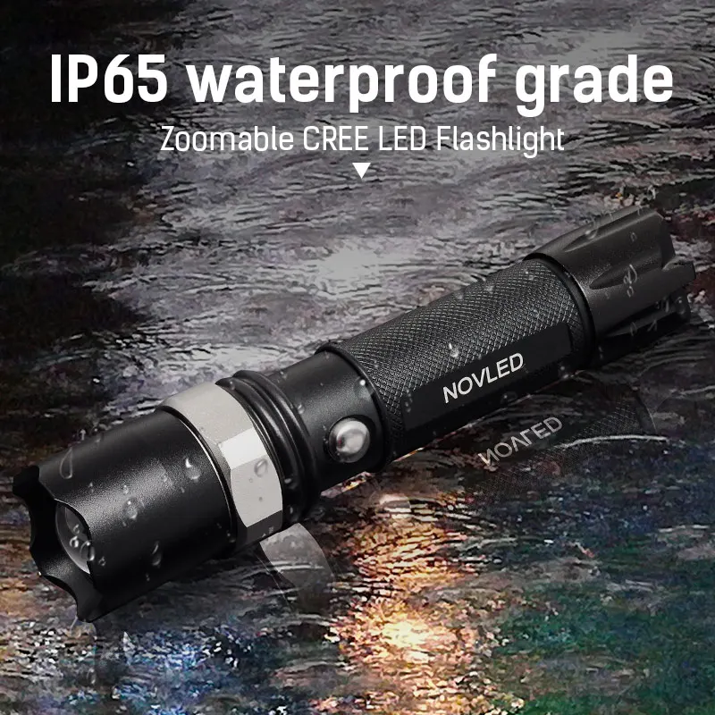 

Zoomable CREE LED Flashlight Waterproof Torch Light 5W 5000lm Tactical flashlight AAA Battery Hunting Strong Zoom Flashlight