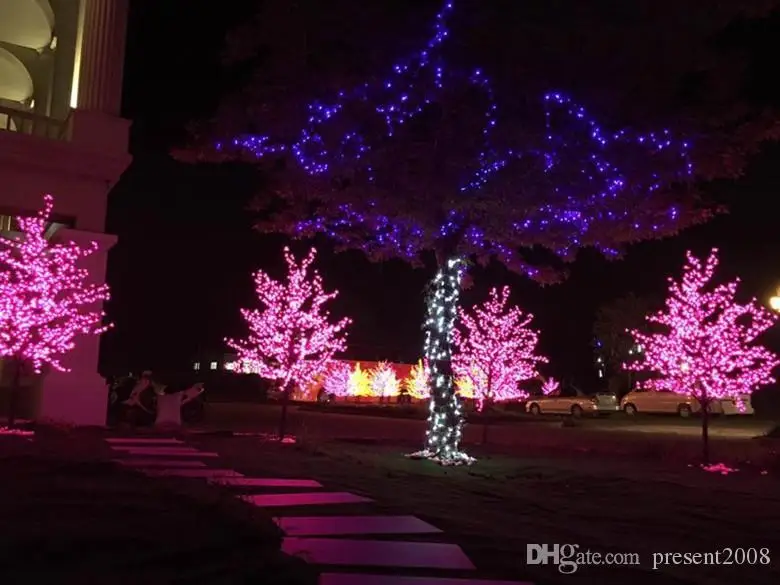 Ручной искусственный светодиодный Cherry Blossom дерево ночник год Рождество Свадебные украшения огни 80 см светодиодный дерево света