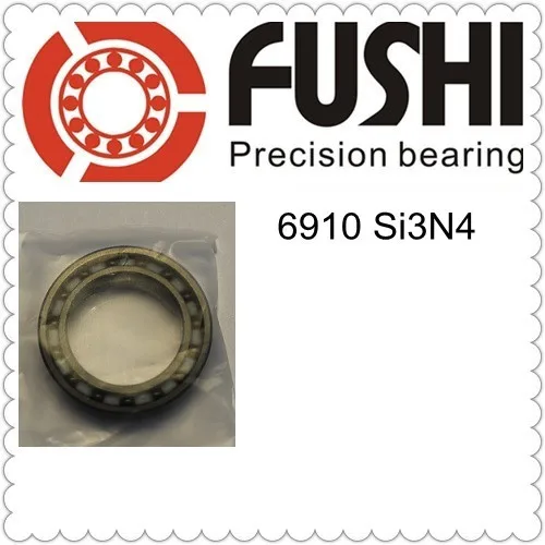 1PC 6910  Full Ceramic Si3N4 50x72x12  61910 50mm/72mm/12mm Si3N4 Ceramic Ball Bearing