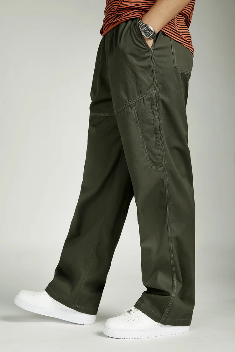 Размер XL-6XL(талия 130 см) мужские осенние и зимние популярные модели плотных штанов, брюки-ковш, широкие брюки