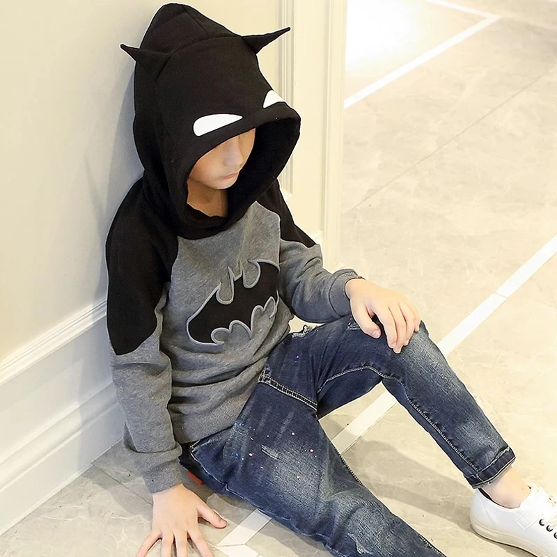 T-shirts For Boys Long Sleeve tshirt Blouses Girls T-shirt Hoody Kids Clothes Batman Cartoon Tshirts02
