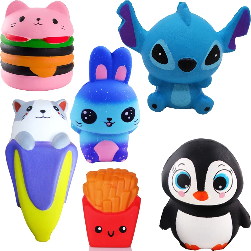 

anime kawaii Jumbo Stitch Squishy Slow Rising toy for children Scented anti Stress Relief Soft Squeeze Fun kid toy brinquedos