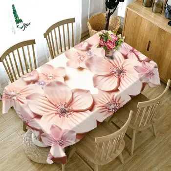 

Carved flower scenery Pattern 3D Tablecloth Polyester Dustproof Table cloth Christmas Dinner Decoration Table Cover