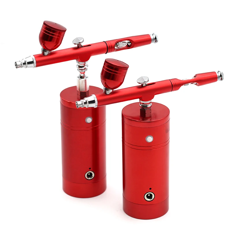 

Single Dual Action Cordless Airbrush With Compressor Kit Paint Spray Gun Pen USB Battery Charger Portable Air Brush Set