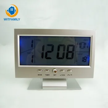 

Perpetual Calendar LED Electronic Clock Multi-function Clock Alarm Clock with Temperature Display Computer Monitor Styling Clock