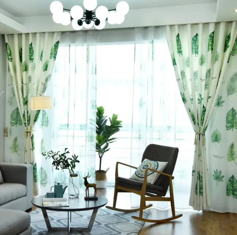 Nórdico Palma impreso Cortinas de apagón para sala verde hojas palmera tul forro Cortinas dormitorio Cortinas Nórdico Palma impreso Cortinas de apagón para sala verde hojas palmera tul forro Cortinas dormitorio Cortinas