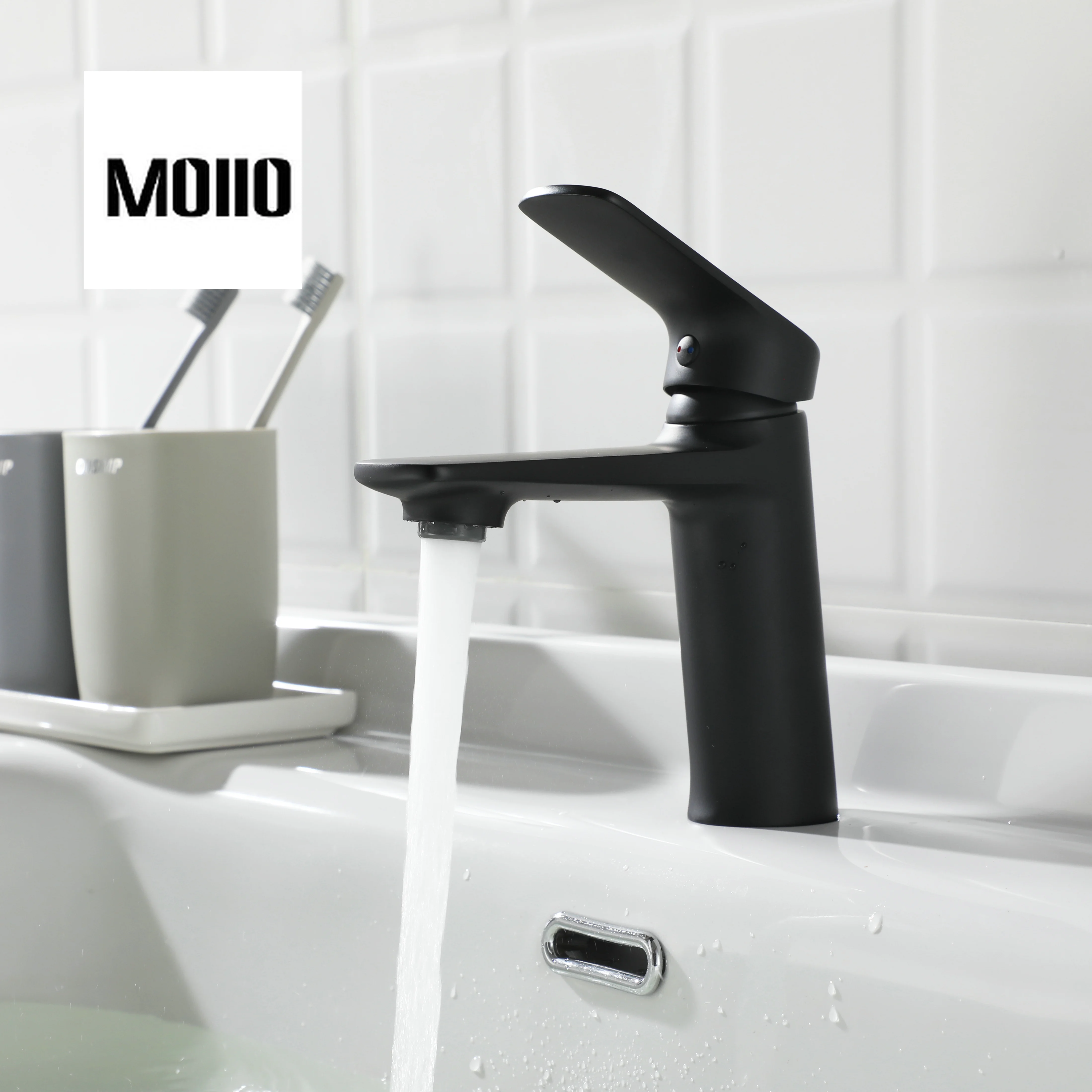 

MOIIO High Quality Bathroom Basin Faucet Black / Chrome Colors Water Tap HOT SALE bathroom sink faucet