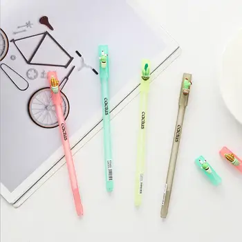 

36 pcs/lot Cactus gel pen 0.5mm roller ball Black color ink pens for writing signature Office School supplies Canetas escolar