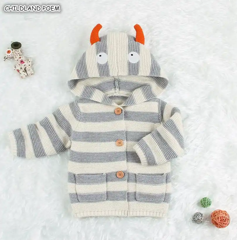 hooded baby cardigan