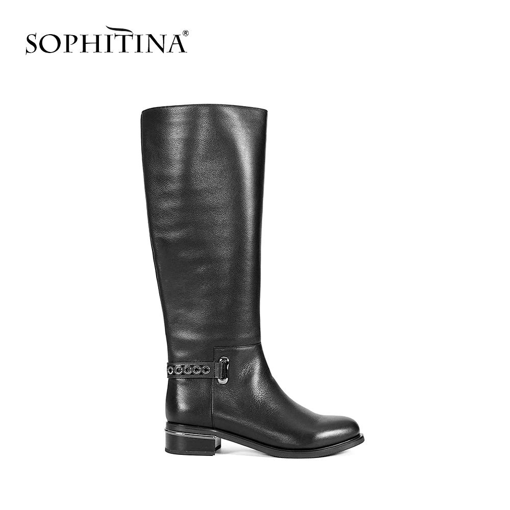 SOPHITINA/Обувь женская. Сапоги зимние сапоги из натуральной кожи внутри теплая