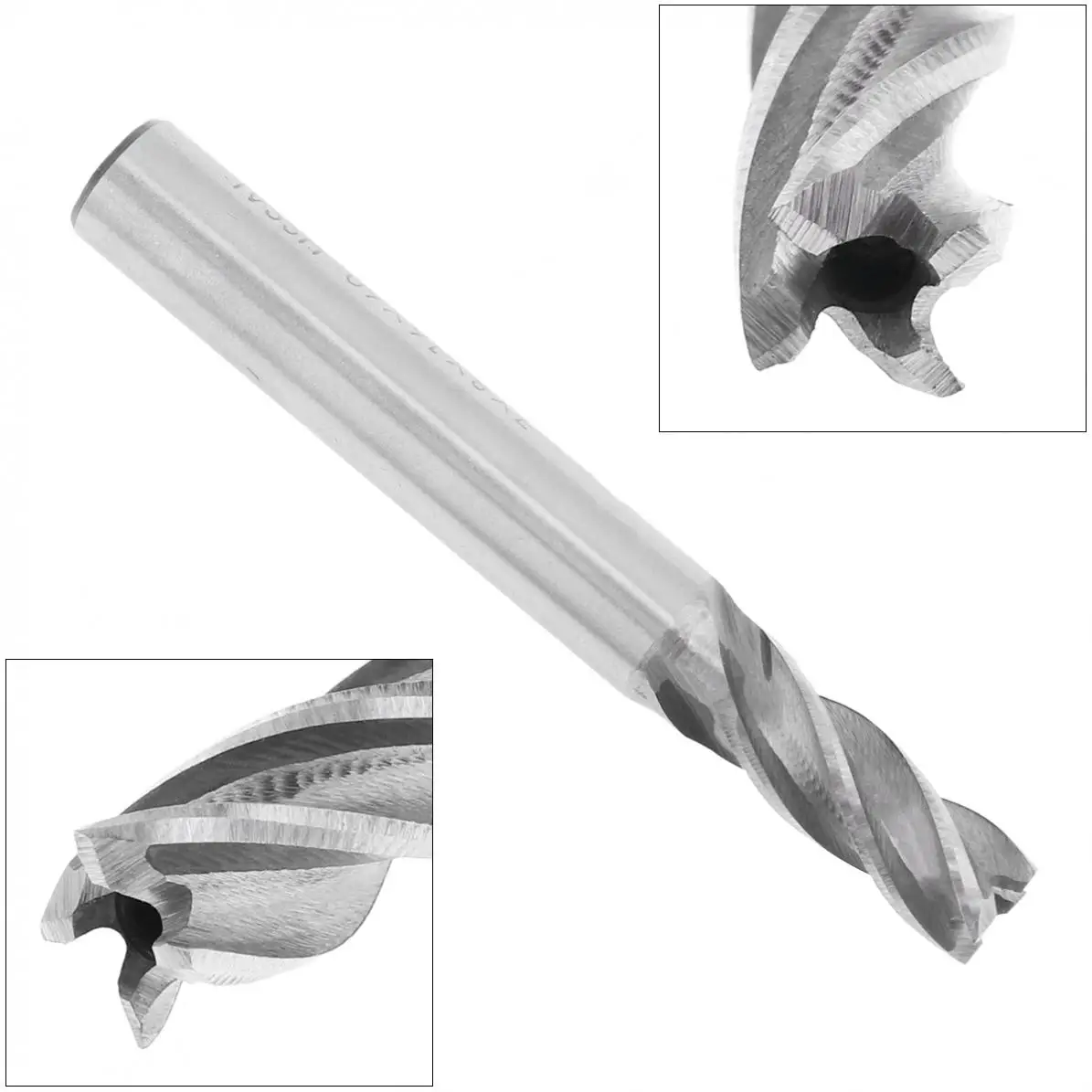 

7mm 4 Flute HSS & Aluminum End Mill Cutter with Super Hard Straight Shank for CNC Mold Processing Hollow Cut
