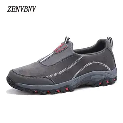 ZENVBNV/2017 новая модная мужская повседневная обувь из флока без шнуровки, мужская обувь на плоской подошве, Мужская дышащая повседневная обувь