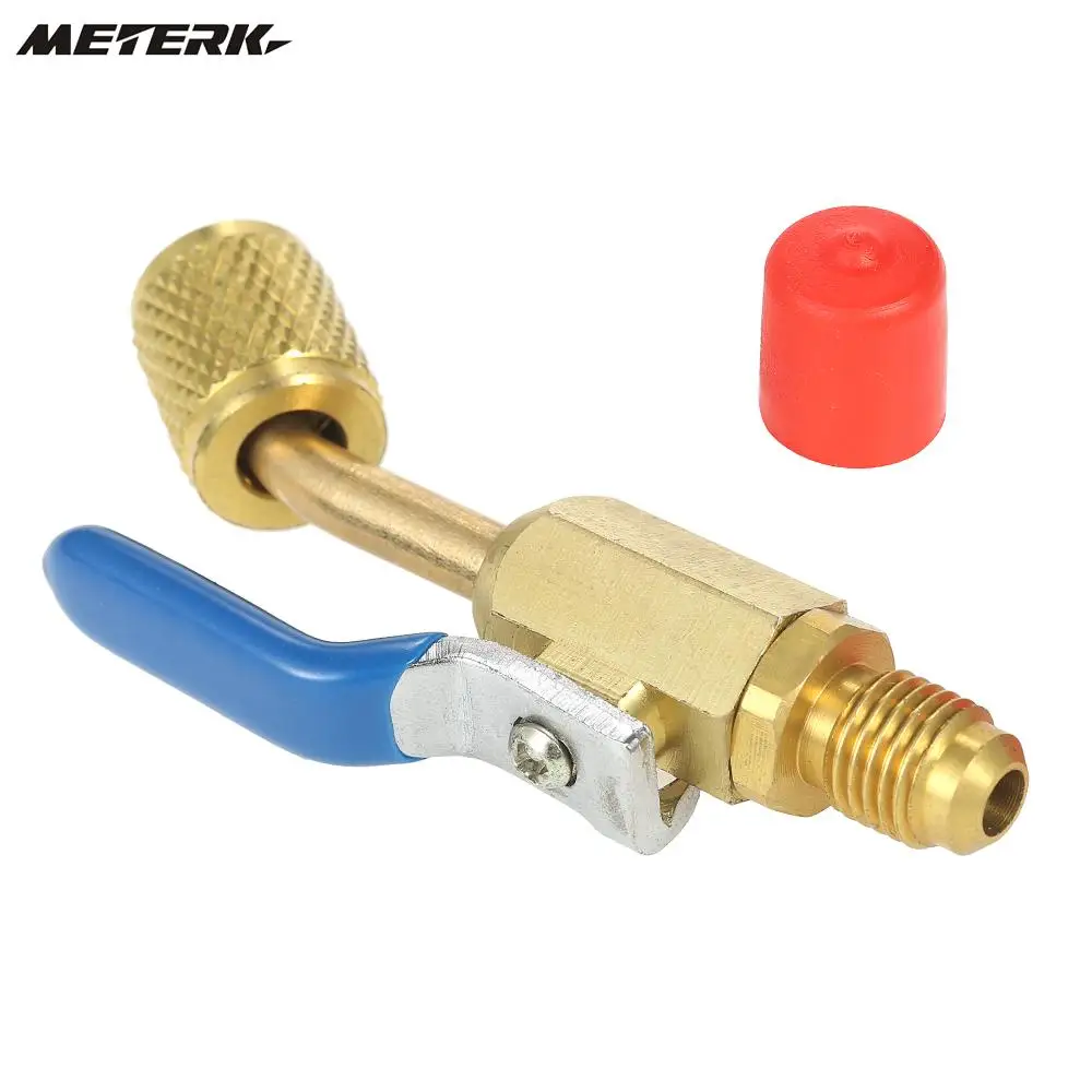 Refrigerant 1PC Color Coded R410A R134A Shut Valve for AC HVAC Refrigeration Charging Hosesin