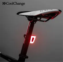 CoolChange Bicycle LED USB Rechargeable Safety Night Riding Rear Light Bike Light Waterproof Cycling Helmet Taillight west biking waterproof bike helmet light usb rechargeable bicycle handlebar lights safety road bike mountain cycling front light
