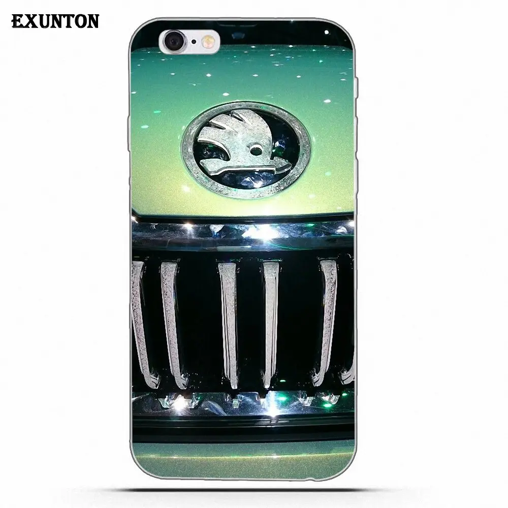 Мягкий чехол с логотипом Skoda для Apple iPhone 4 4S 5 5C SE 6 6S 7 8 Plus X для Apple iPhone 4 4S 5 5C SE 6 6S 7 8 Plus X - Цвет: as picture