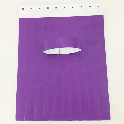 100 шт без логотипа высококачественные вечерние забавные предметы Китай бумажный фиксатор запястья бумажный браслет ультралегкий - Цвет: Purple