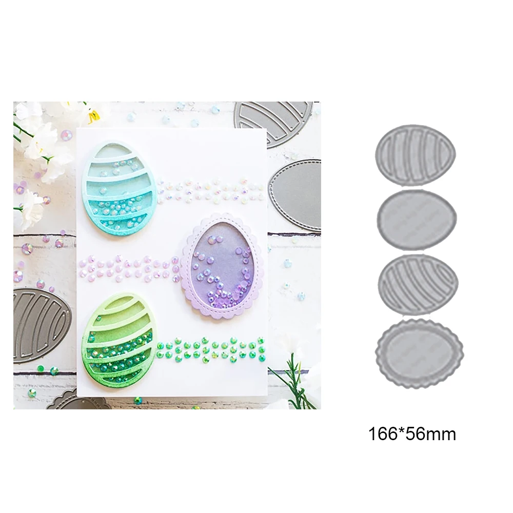 

Four Easter Eggs Dies Scrapbooking New Arrival Metal Cutting Dies New 2019 Stitch Craft New Cutting Dies Cut 2019 Alinacraft