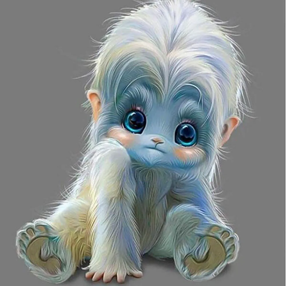 

ZOOYA 5D Diamond Painting Cartoon small monster Full Square Drill Diamond embroidery long-haired Smurf Diy Mosaic sale FDS245