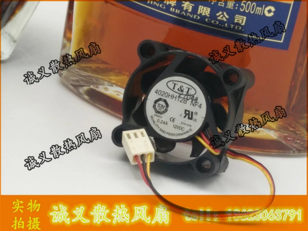 Бесплатная доставка T & 4020 4020HH12B NF4 12V 0.24A 3-проводной охлаждающий вентилятор 4 см 40