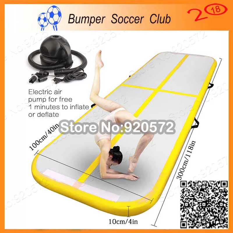  Free Shipping ! Free Pump ! Small 3x1x0.2m Gymnastics Inflatable Air Track Tumbling Mat Gym Air Track For Sale