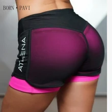 BORNPAVI шорты для женщин, сексуальные Las Mujeres шорты для женщин, модные повседневные шорты для тренировок, шорты для активного отдыха, имитация двух дышащих новых шорт
