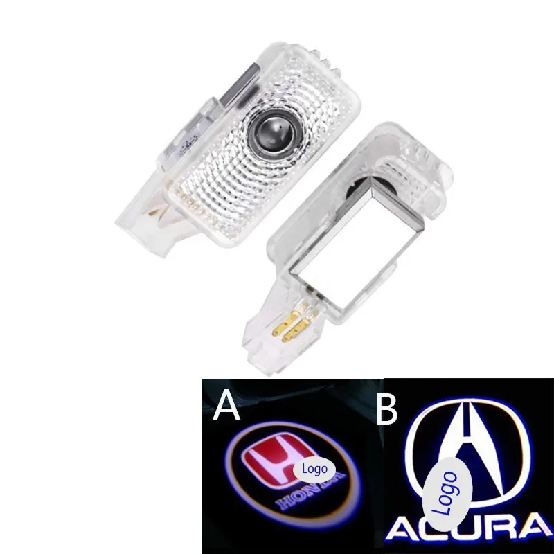 

4X Easy Installation Car Door Welcome light 12V LED Logo Projector Ghost Shadow Lights for Acura for Honda Civic courtesy lights