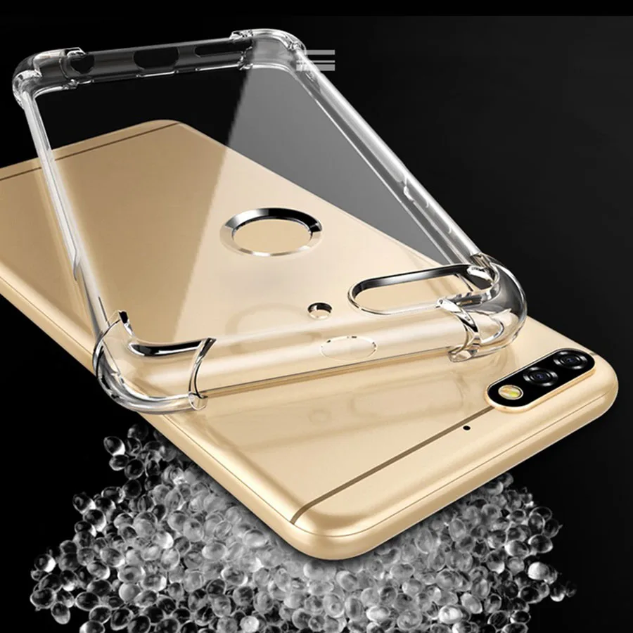 

Fashion Soft Four-corner Anti-Knock Silicone Case For Huawei play 7C /enjoy8 / NOVA2 LITE / Y7Pro (2018)/Y7Prime(2018)/ Y7(2018)