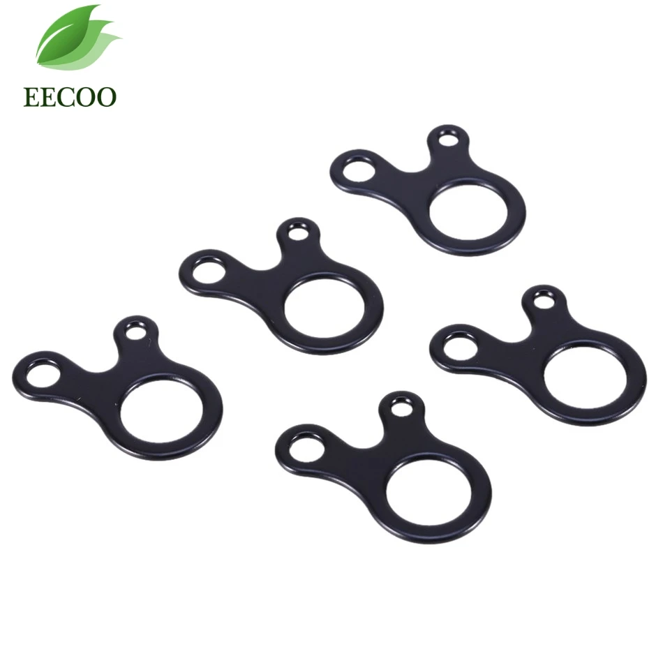 

5 PCS Stainless Steel Camping Tent Rope Tightener 3 Hole Tent Wind Rope Adjuster Rope Buckle Accessory Outdoor Hiking Knot Tools