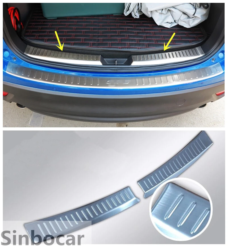 Из коррозионностойкой стали внутренняя заднего бампера протектор Подоконник облицовочная панель для Mazda CX-5 2012