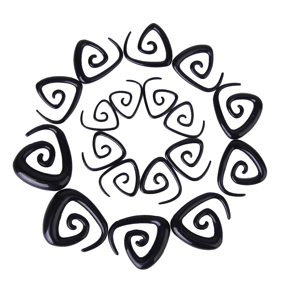 

Lot 9 Pairs Triangle Ear Stretching Kit Set 00G-14G Plug TUNNELS Tapers EXPANDER