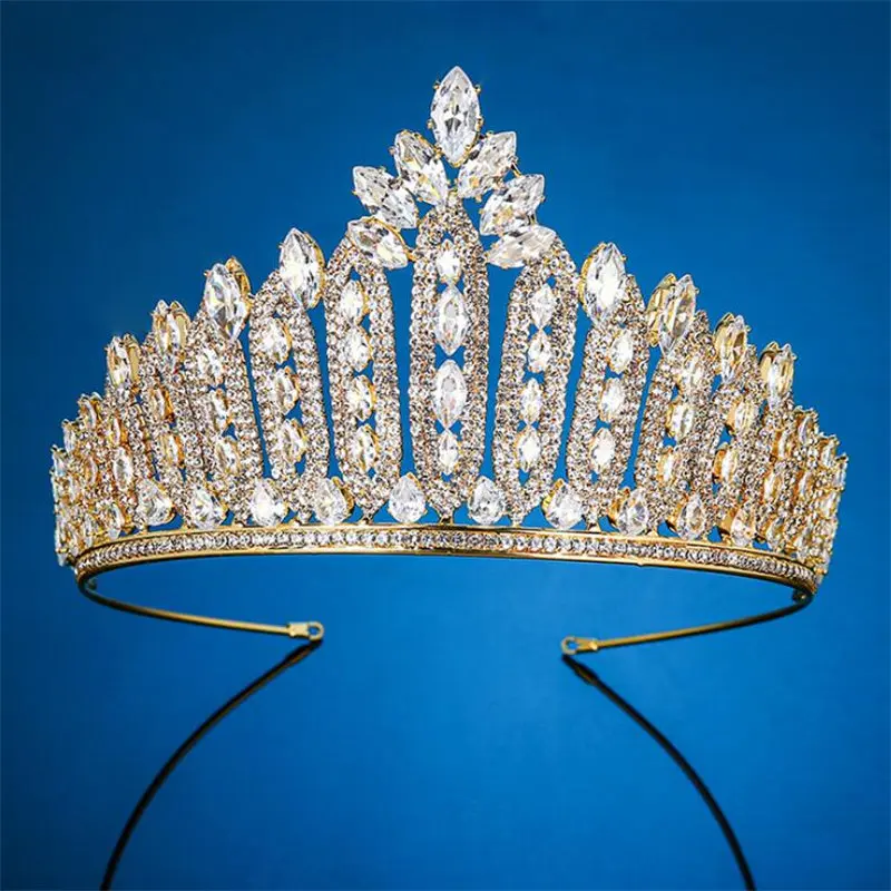 

Bridal Crown Headwear Zircon Tiaras Wedding Crown Queen Prom Wedding Accessories Princess Birthday Headband Pageant Head Jewelry