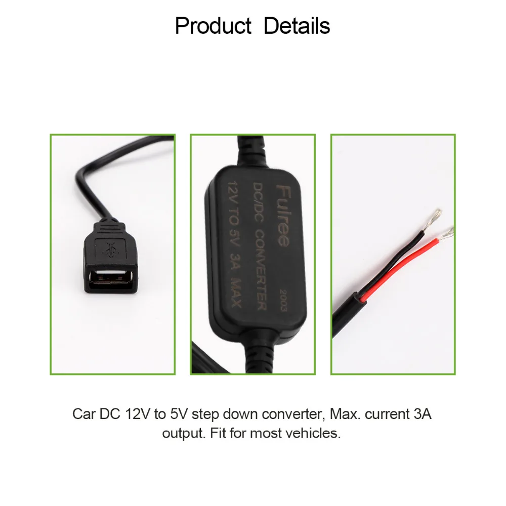Onever 15 Вт напряжение USB адаптер 12 В до 5 В преобразователь инвертор 3A USB конвертер понижающий модуль автомобильные аксессуары