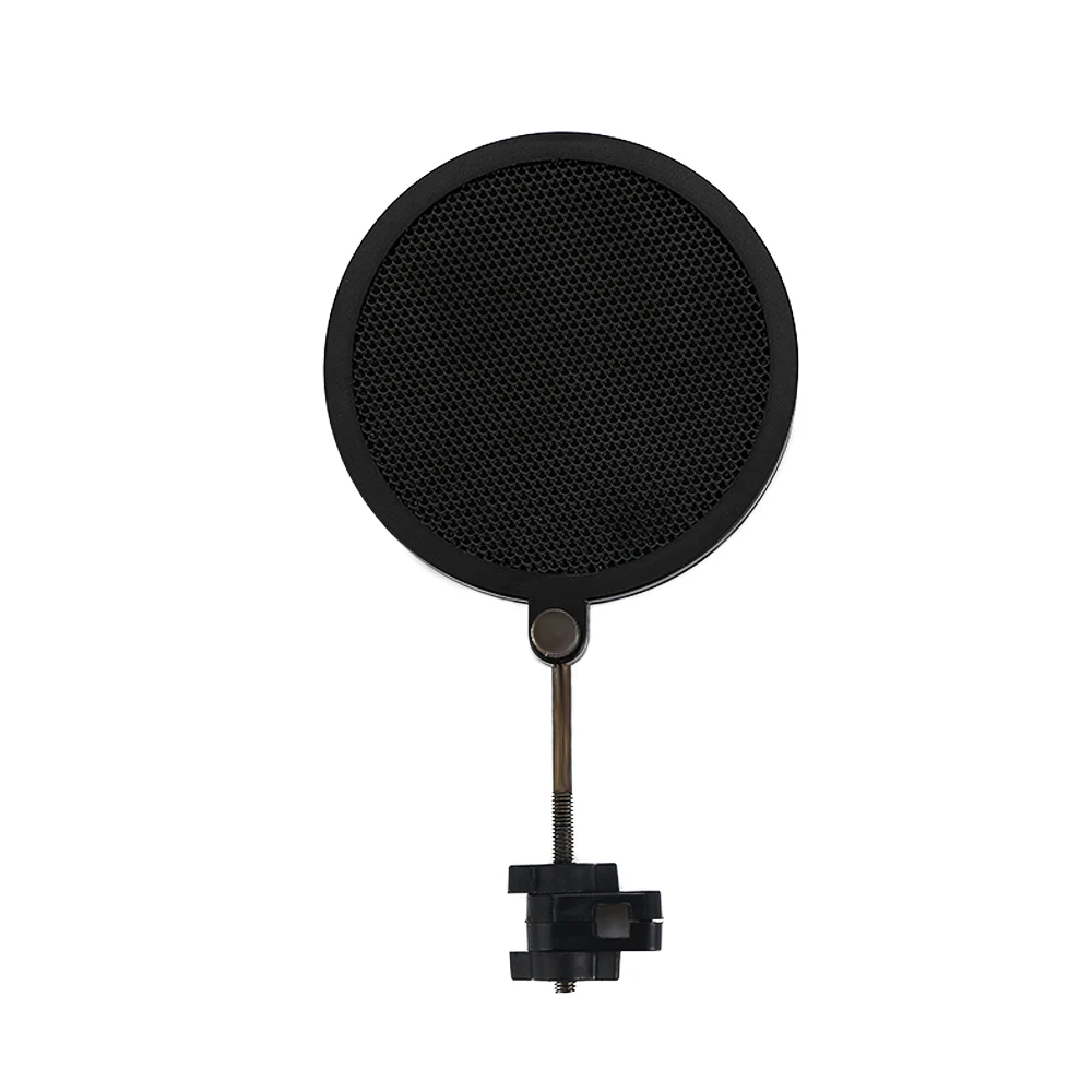 

Double Layer Studio Microphone Mic Wind Screen Filter Swivel Mount Mask Shied For Speaking Recording