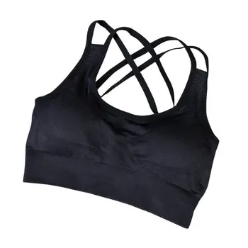 

2017 Outdoor Type Women Yoga Bra Top Fitness Seamless Racerback Padded Sports Bra Fitness Workout Bras