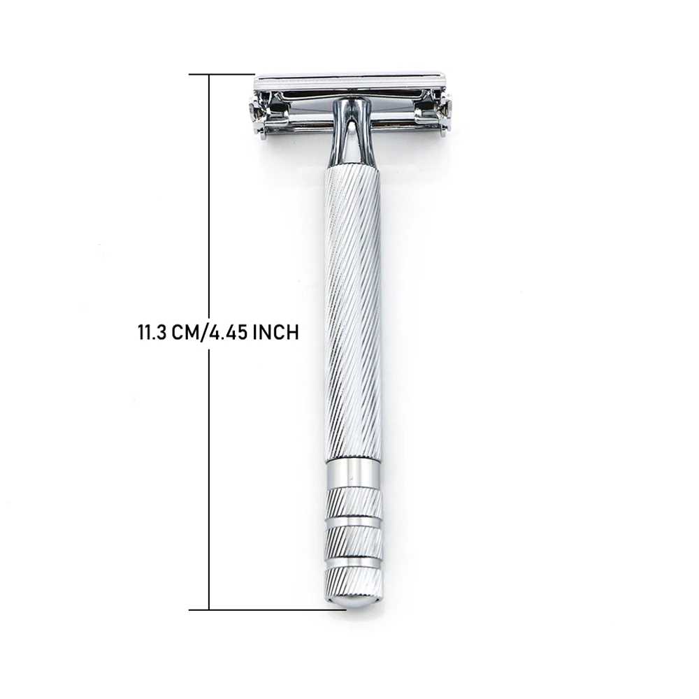 Double Edge Safety Razor Shaving Razor Manual Razor Classic Style Brass Long Anti Slip handle 9306-P WEISHI 80PCS/LOT NEW